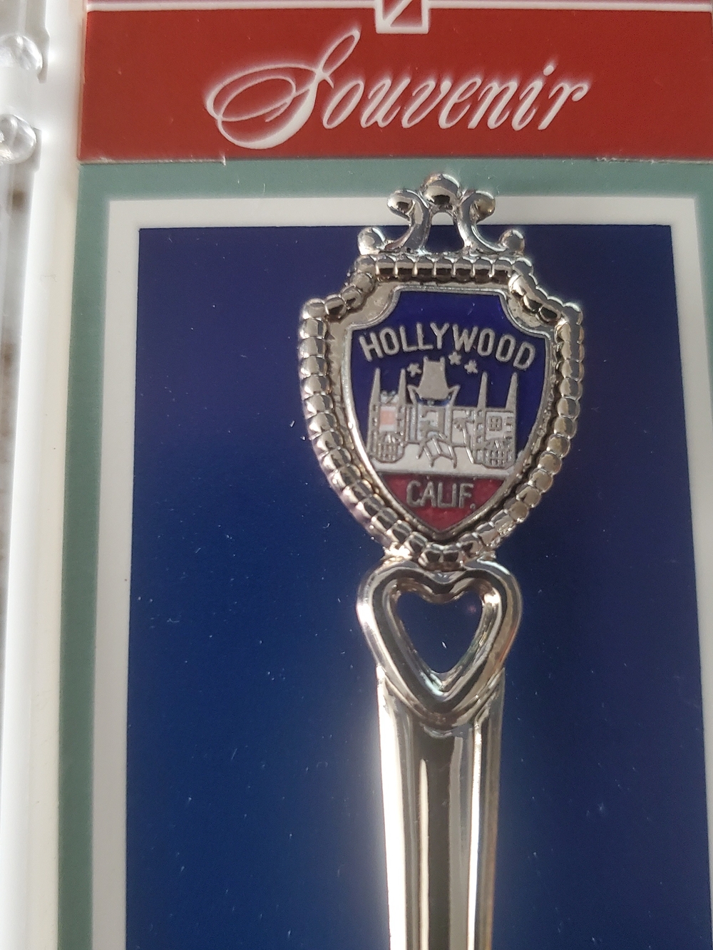 Collectable Souvenir Spoon with Red & Blue Accents